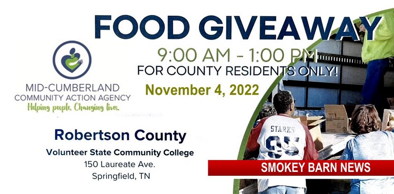 Friday: FREE Food Giveaway Event Nov. 4 By Mid Cumberland Community Action