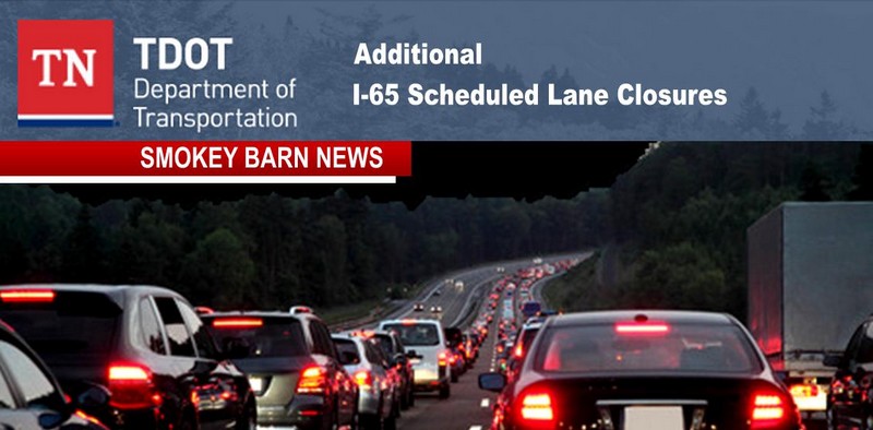 Additional I-65 Lane Closures Scheduled: 9/29-10/5, 2022