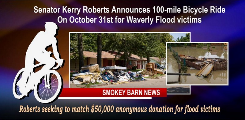 Sen. Roberts To Bike 100-Miles For Flood Victims Of Neighboring Waverly, TN