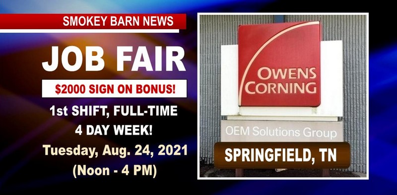 Owens Corning: Job Fair (Aug. 24) 2K Sign On Bonus-Great Benefits
