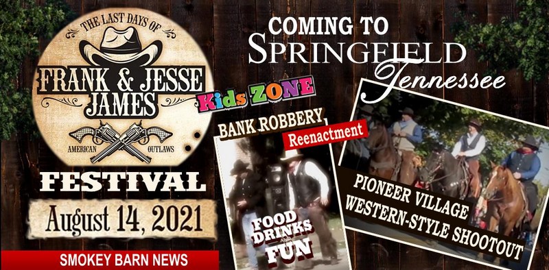 Festival To Reenact Bank Robbery/Shootout Of Frank & Jesse James In Springfield August 14th