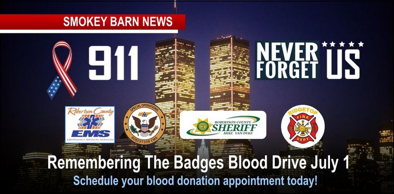 Join 1st Responders @ Remembering Badges Blood Drive In Memory Of 9/11  Fallen  