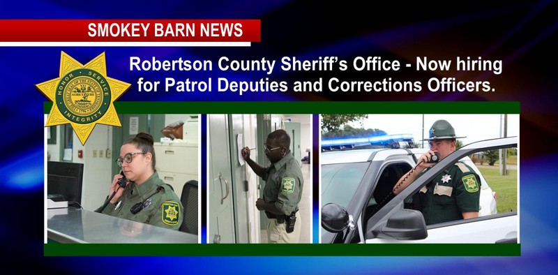 Robertson Sheriff's Office: "Join Our Team"