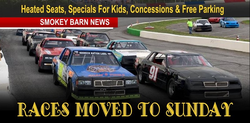 Greenbrier Track Moves Races To Sunday (Everyone Welcome) Heated Seats, Specials For Kids, Concessions & Free Parking