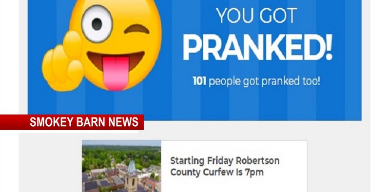 Prank Site Claims 7pm Curfew For Robertson County