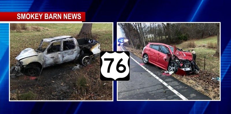 Two Hospitalized In Violent Hwy 76 Fiery Crash Near White House
