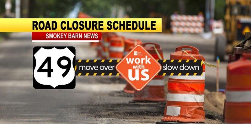 HWY 49 Weekend Construction Closures By TDOT (Dates)