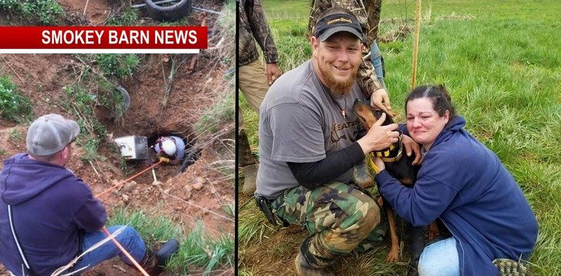 Beloved Hound Dog Stuck In Sink Hole, Rescued After 19 Hours