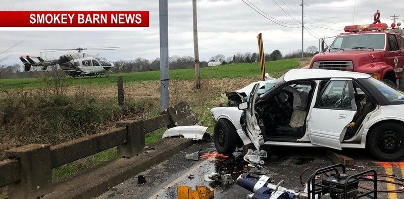 Driver Life-flighted After Kinneys Rd Crash Near Springfield