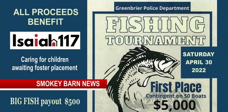 Benefit Fishing Tournament Hosted By Greenbrier PD This Saturday
