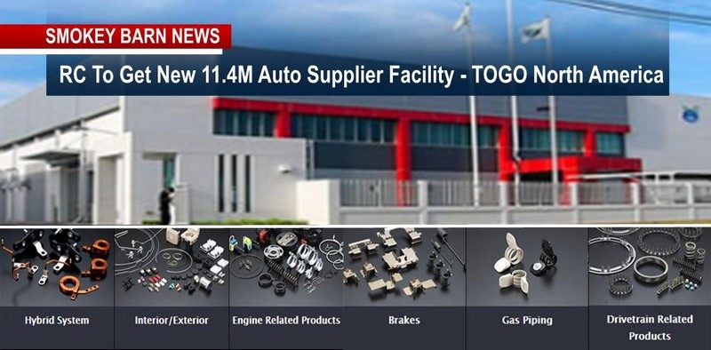 RC To Get New 11.4M Auto Supplier Facility - TOGO North America