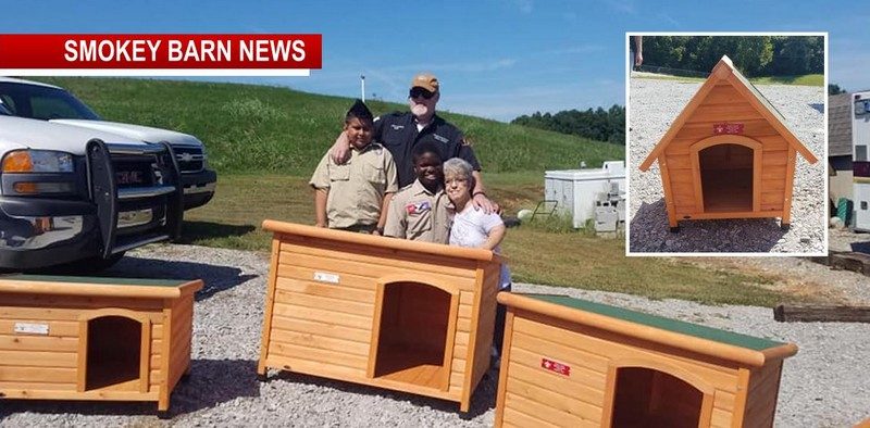 Boy Scout Builds/Donates Dog Houses To RC Animal Control