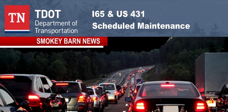 TDOT Lane Closures Scheduled For I65 & US 431