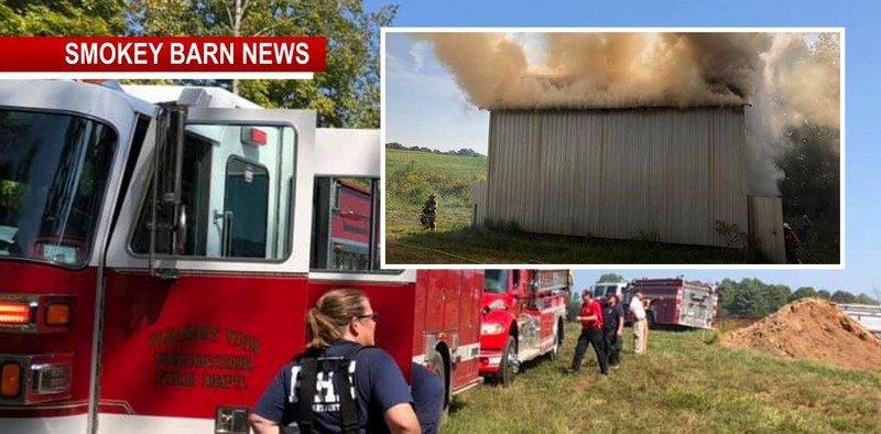 Firefighters Make "Good STOP" On Tobacco Barn Fire