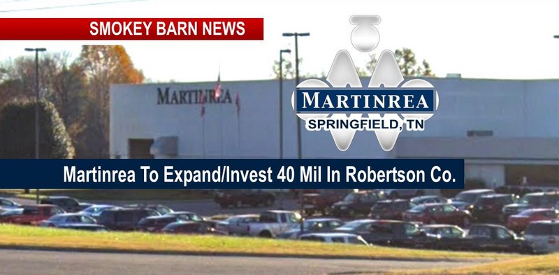 Martinrea To Expand/Invest 40Mil In Robertson County