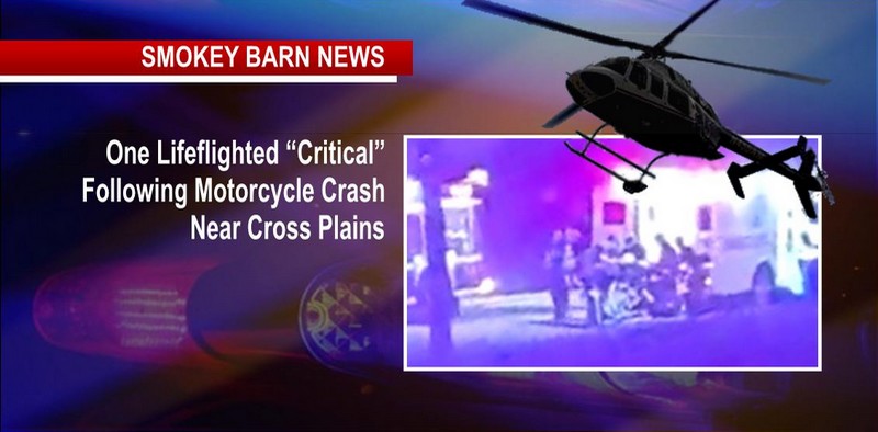 Off-Duty Deputy Lifeflighted "Critical" Following Motorcycle Crash Near Cross Plains