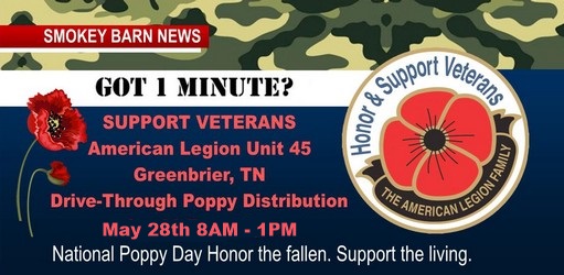 May 28: American Legion To Hold Poppy Drive For Veterans