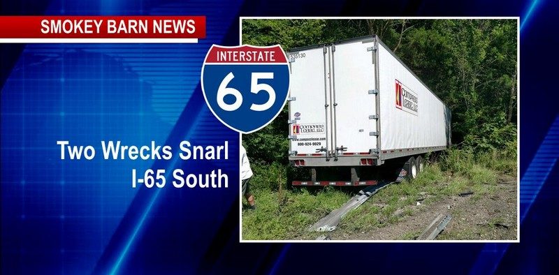 Two Wrecks Snarl I-65 South